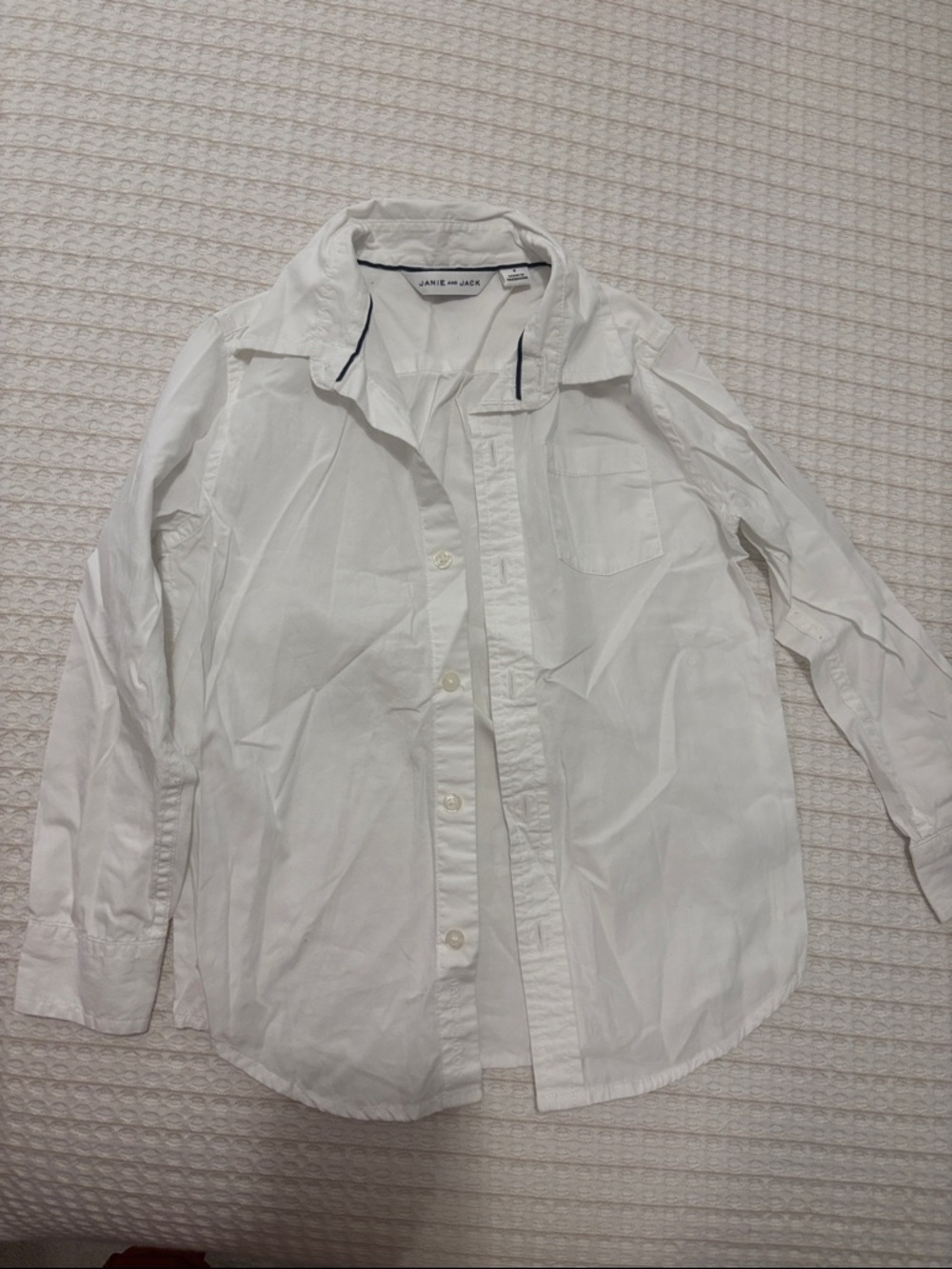 Janie and Jack White Collared Button-Down Shirt